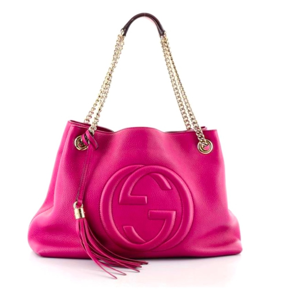 COPY - Gucci Soho Chain Strap Purse - Fuchsia
